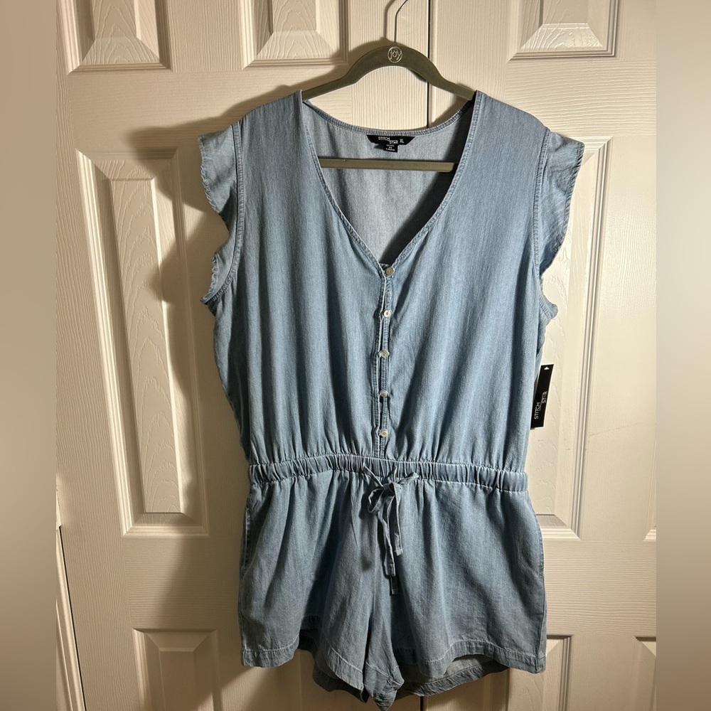 NWT Stitch Star Jean Romper